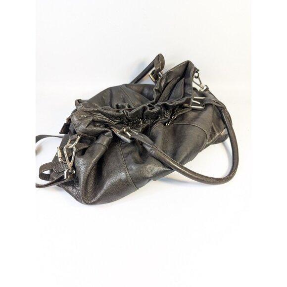 Vera Pelle Leather Purse Slouch Hobo Bag Made in Italy Brown 12” x 18” - Picture 11 of 13